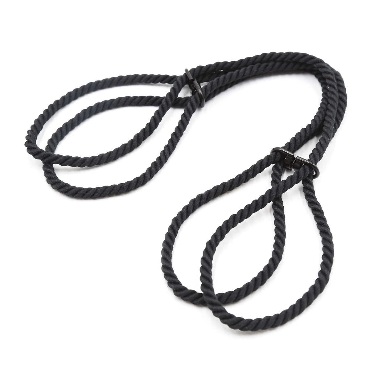 Adjustable Bondage Rope Hand & Foot Cuffs – Soft Nylon Restraints for Couples – Black / Khaki