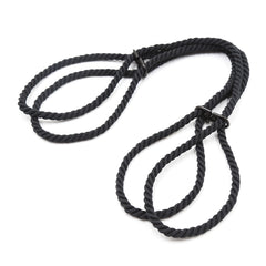 Adjustable Bondage Rope Hand & Foot Cuffs – Soft Nylon Restraints for Couples – Black / Khaki