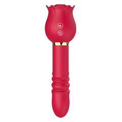 Rose Toy Tongue Licking Vibrator with 7 Licking & 5 Telescopic Vibration Functions