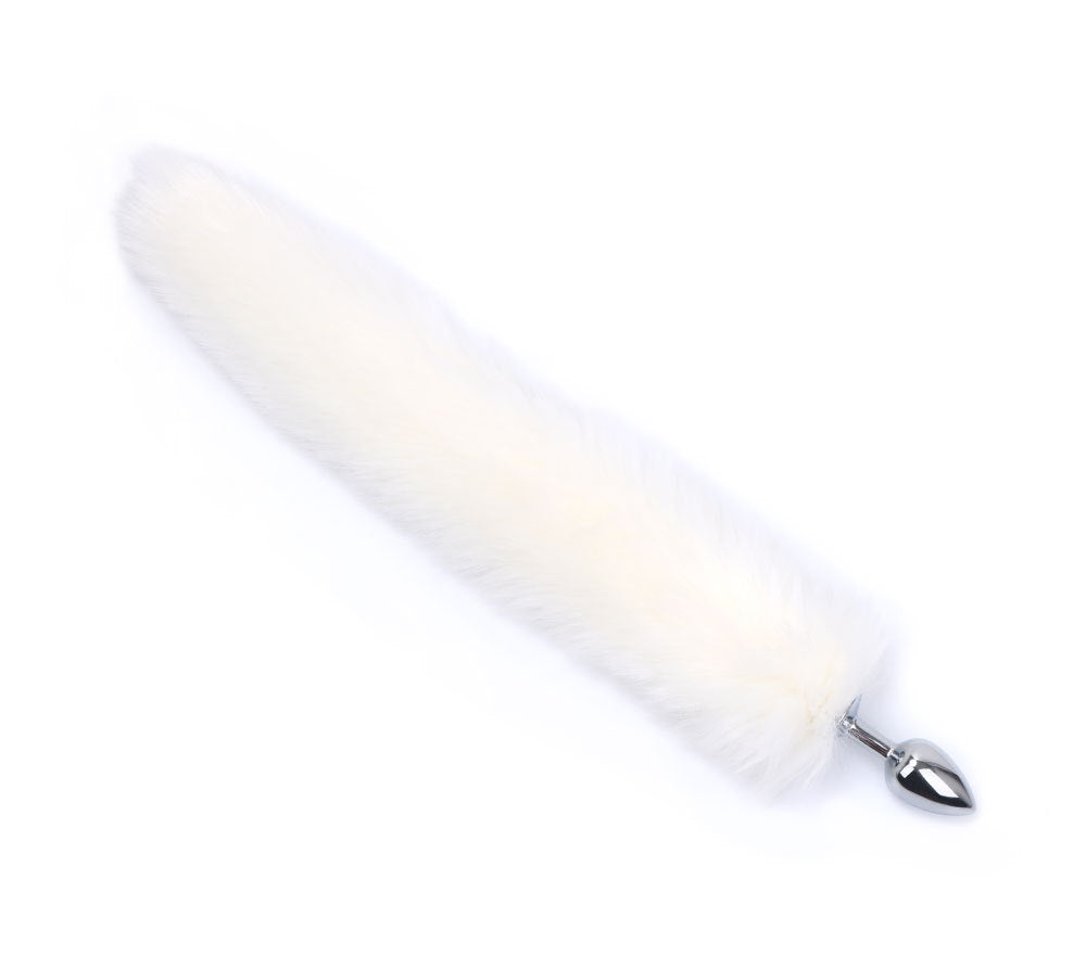 Fluffy Fox Tail Butt Plug - Small Bullet Design, 3 Colors Available