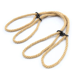 Adjustable Bondage Rope Hand & Foot Cuffs – Soft Nylon Restraints for Couples – Black / Khaki