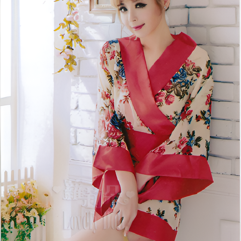 Happy Sex Women's Sexy Kimono Lingerie Red Blossom Pattern -  Sex Toys & Adult Toys | XtoySmart Canada