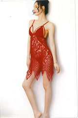 Happy Sex Chinese Style V Neck Lace Mesh Sleepwear in Red -  Sex Toys & Adult Toys | XtoySmart Canada