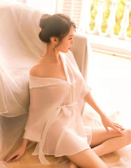 Happy Sex Women's Sexy Tulle Nightgown Sleepwear in White One Size -  Sex Toys & Adult Toys | XtoySmart Canada