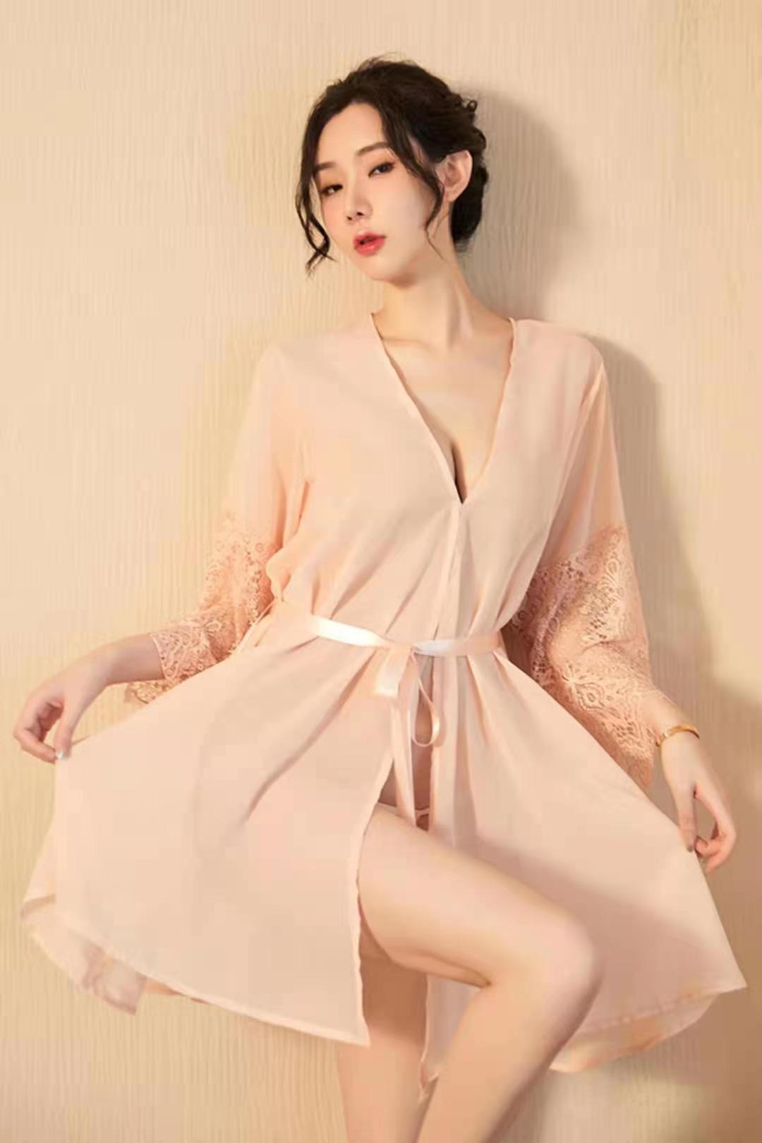 Happy Sex Pink Bathrobe+ Panty Babydoll Nightwear Set One Size -  Sex Toys & Adult Toys | XtoySmart Canada