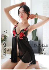 Happy Sex Rose Lingerie V Neck Sexy Strap Chemise One Size -  Sex Toys & Adult Toys | XtoySmart Canada