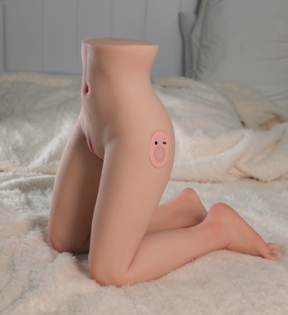 80 厘米（31.50 英寸）腿部恋物癖逼真男性性玩偶，带语音和振动功能