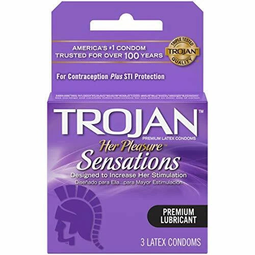TROJAN™ 她的快感超强螺纹避孕套（三只装）