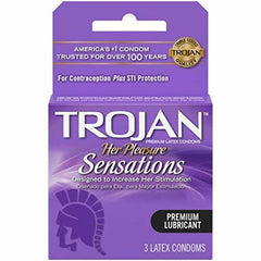 TROJAN™ 她的快感超强螺纹避孕套（三只装）