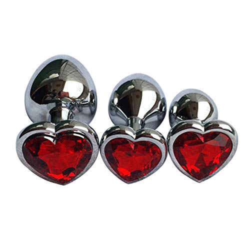 3Pcs Set Heart Shaped Metal Butt Plugs(Five Colors Available)