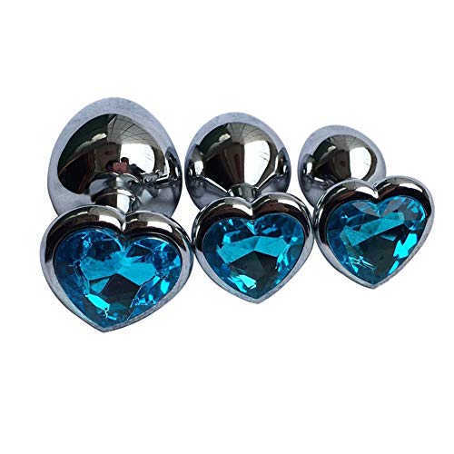 3Pcs Set Heart Shaped Metal Butt Plugs(Five Colors Available)