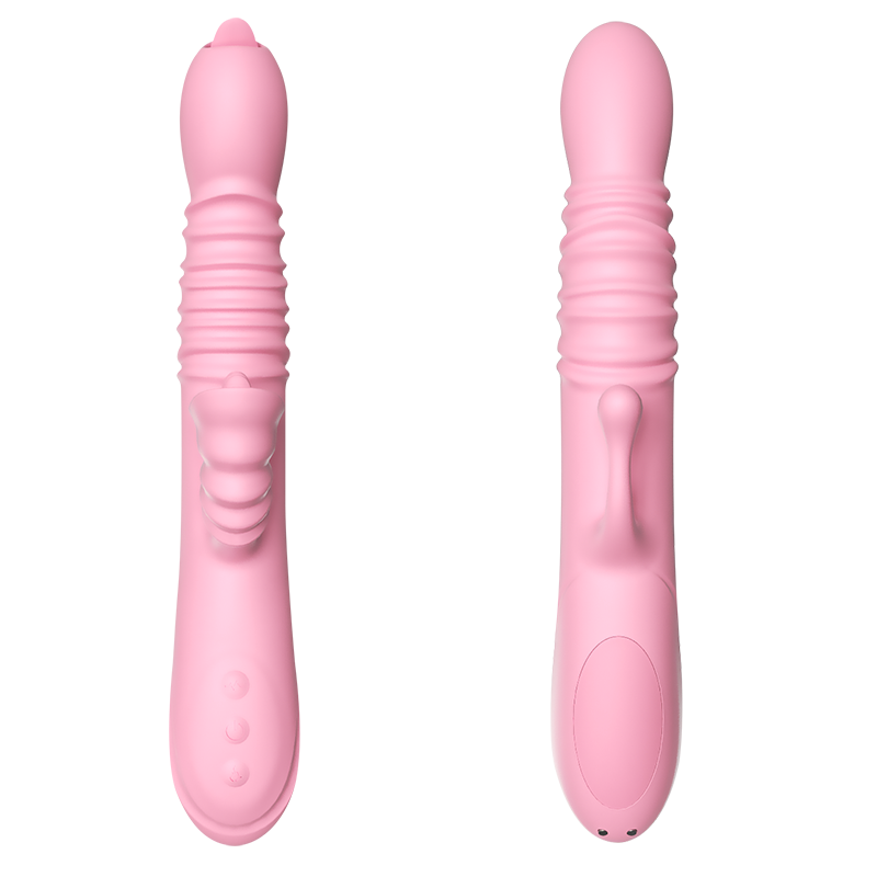 3 in 1 Rabbit Tongue Vibrator with 20 Thrusting Licking & Vibrating Modes Clitoral Stimulator(With 42℃ Heating Function🔥)
