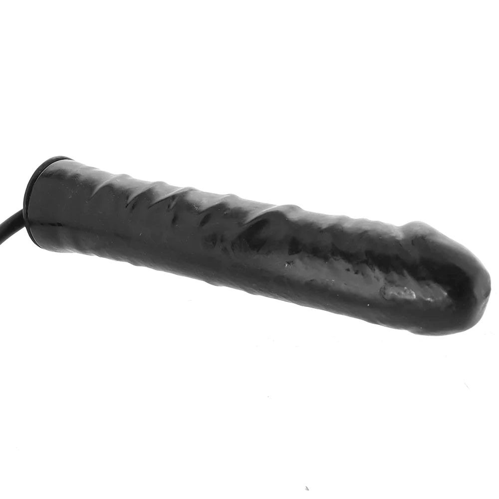 黑色充气螺柱假阳具 9.5 英寸