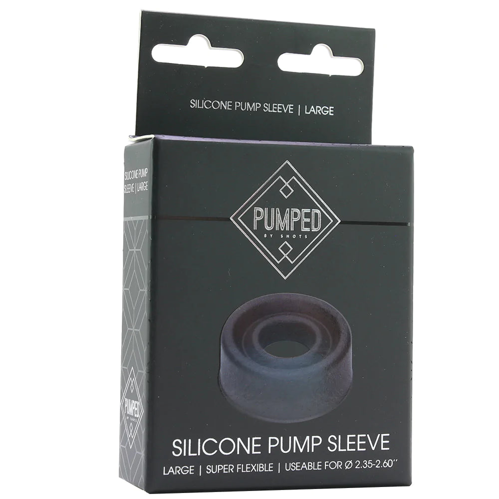 Pumped Large Silicone Pump Sleeve in Black